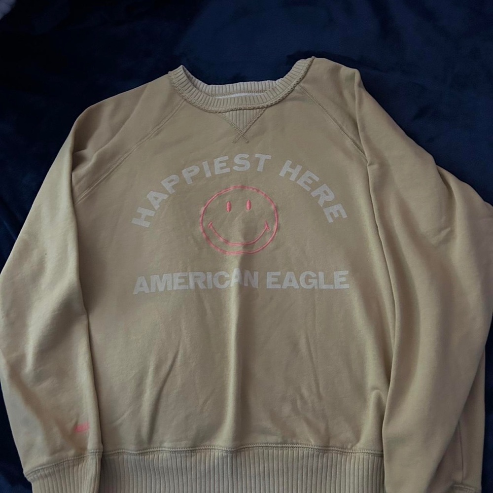 American Eagle Outfitters Tan Crewneck Sweatshirt